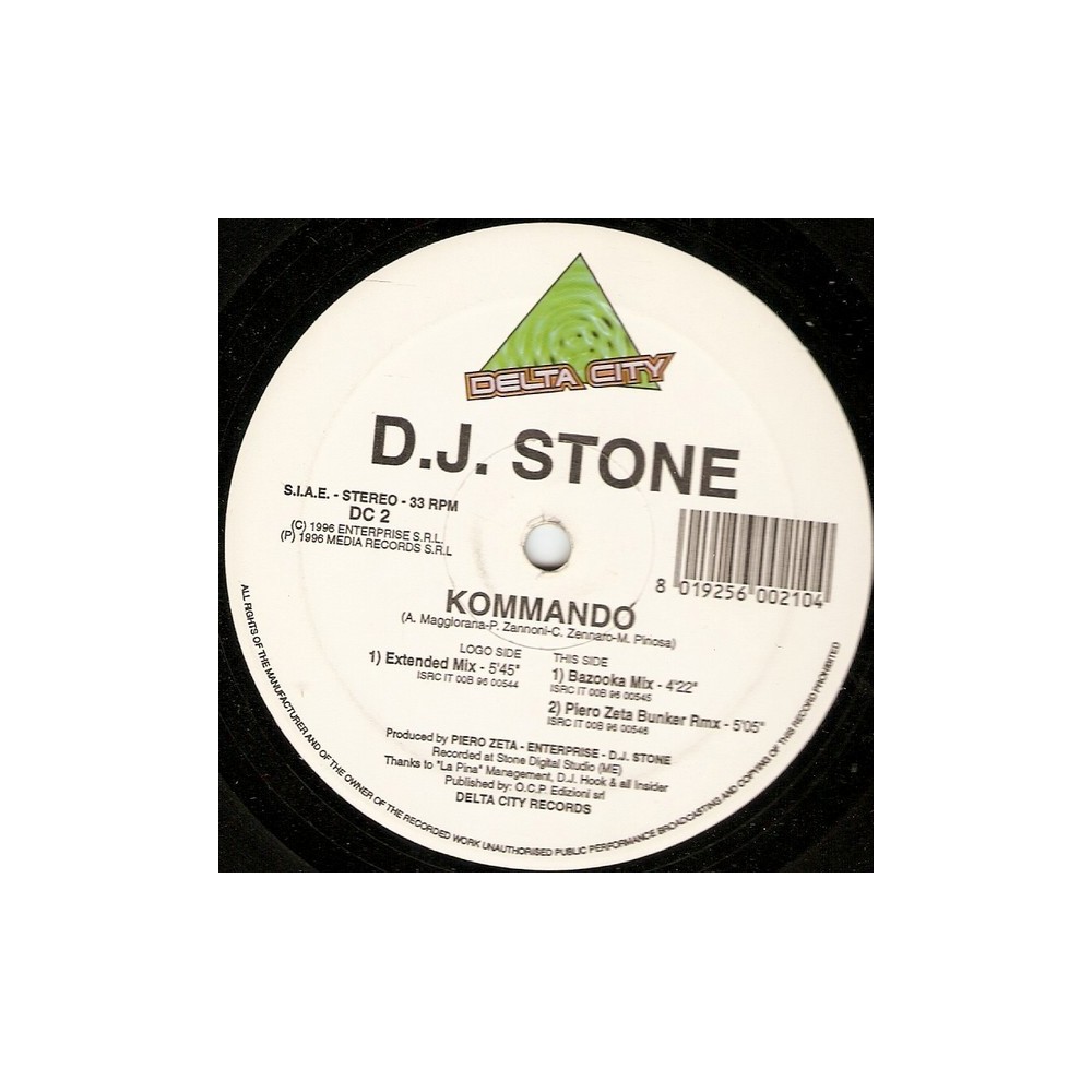 D.J. Stone  – Kommando (2 MANO,DISCO IMPECABLE¡¡  JOYA¡¡)