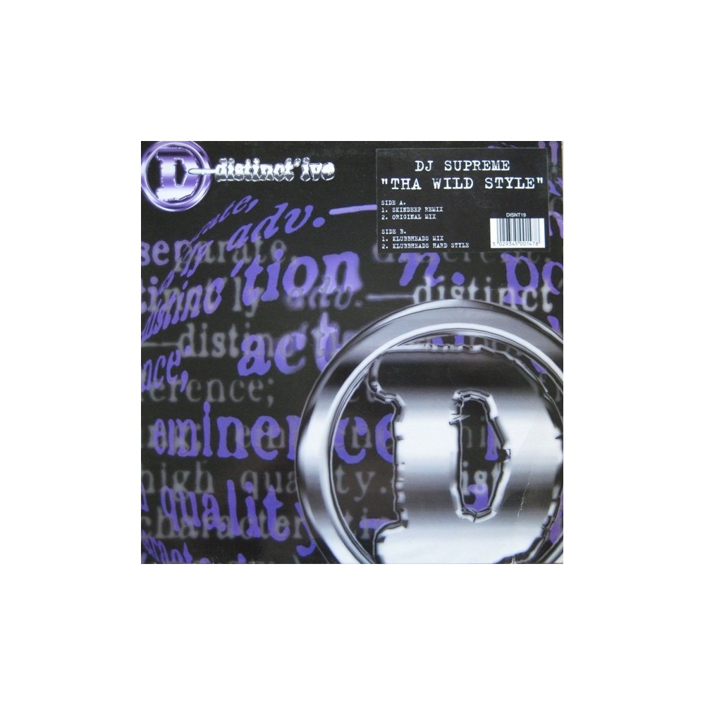 DJ Supreme – Tha Wildstyle(2 MANO,BASE REMEMBER DEL 98,REMIX KLUBBHEADS)