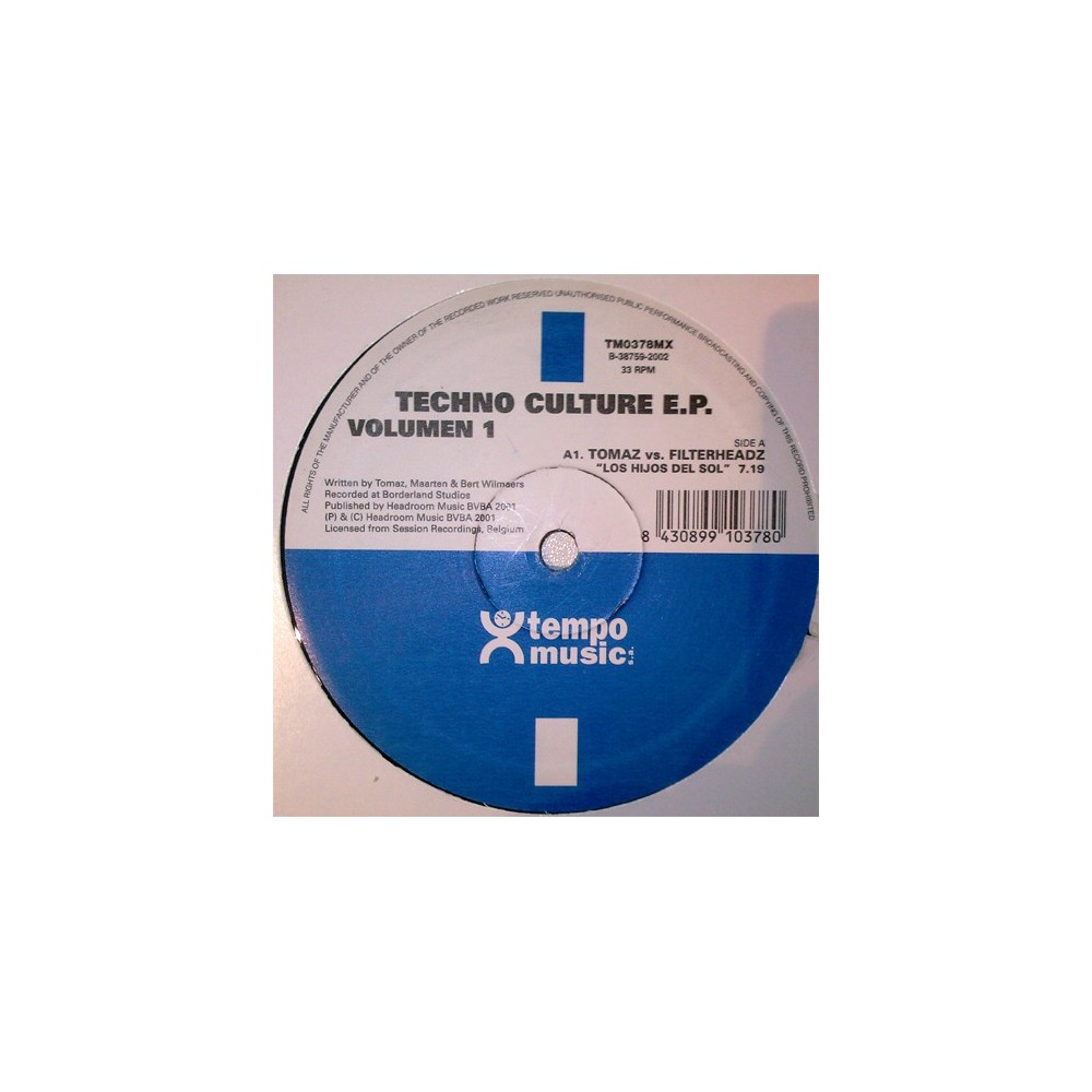 Techno Culture E.P. Volumen 1 (CLÁSICOS TECHNO¡¡)