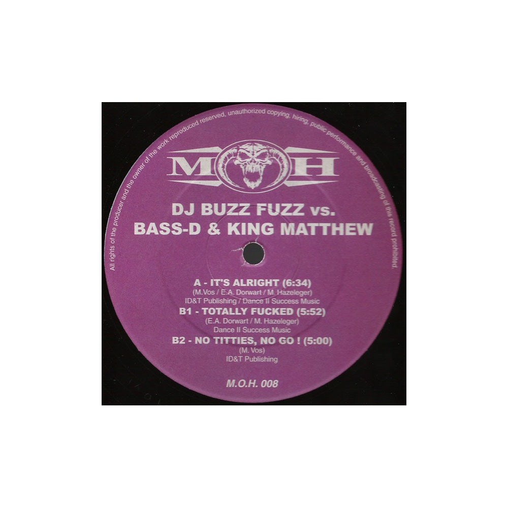 DJ Buzz Fuzz vs. Bass-D & King Matthew - It's Alright(2 MANO,MASTERS OF HARDCORE¡¡)