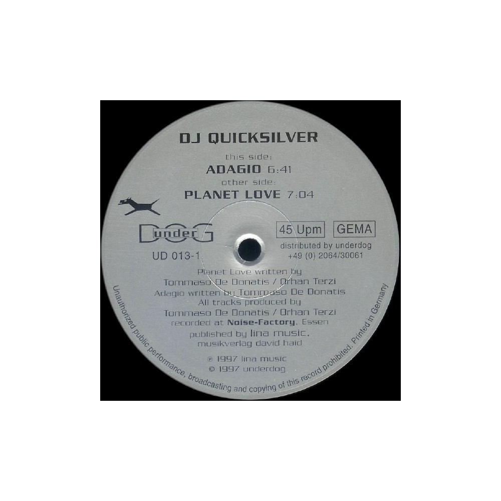 DJ Quicksilver – Planet Love (EDICION ALEMANA NUEVA)