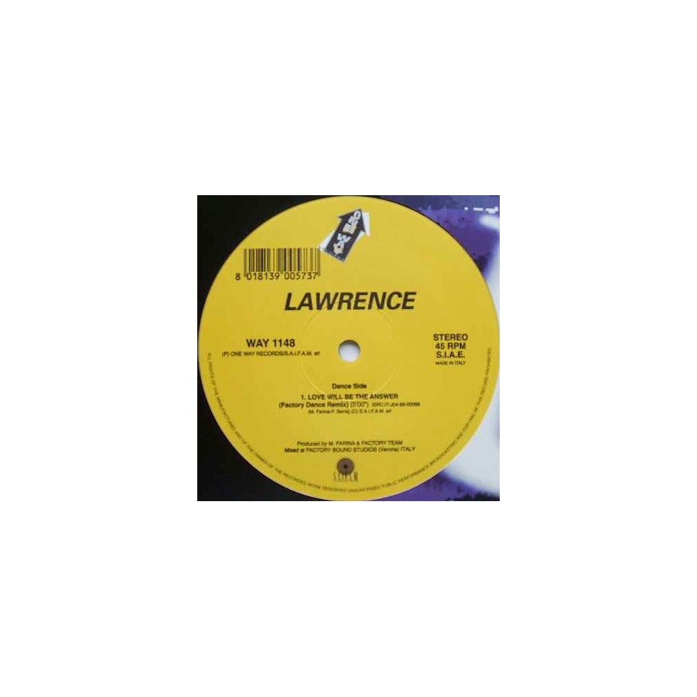Lawrence  – Love Will Be The Answer (2 MANO,COMO NUEVO¡¡¡)