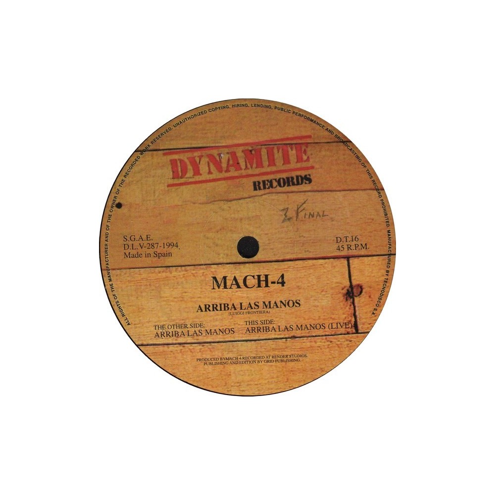 Mach 4 - Arriba Las Manos!(2 MANO, PELOTAZO CHOCOLATERO NUEVECITO¡¡)