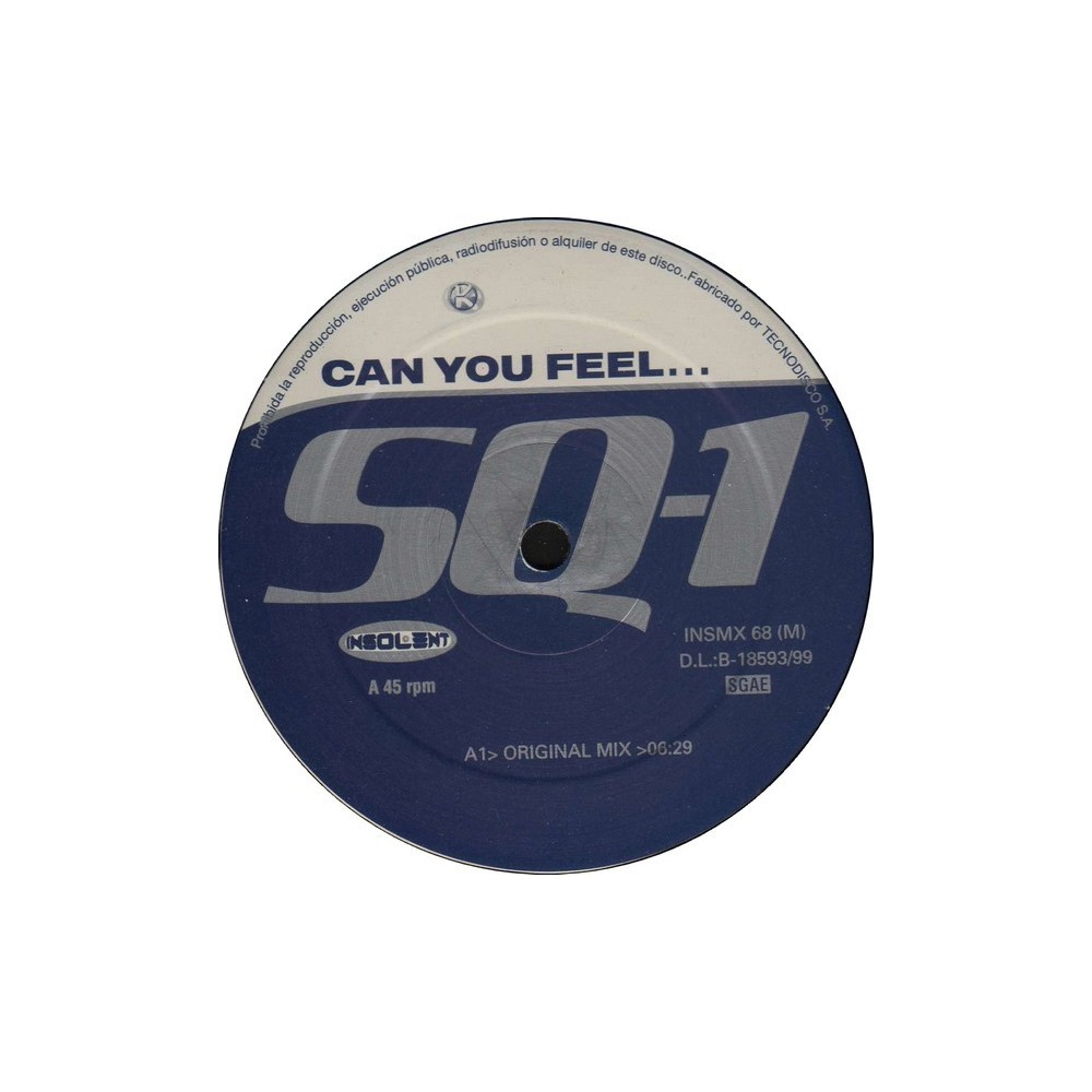 SQ-1 – Can You Feel(2 MANO,PERFECTO ESTADO)