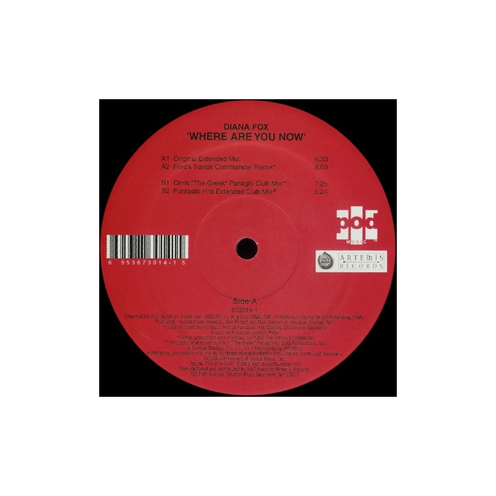 Diana Fox – Where Are You Now (2 MANO,REMIXES.MUY BUENO¡¡)