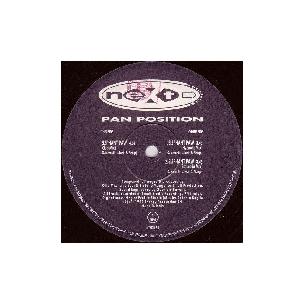 Pan Position – Elephant Paw (2 MANO,PELOTAZO REMEMBER DEL 93¡¡)