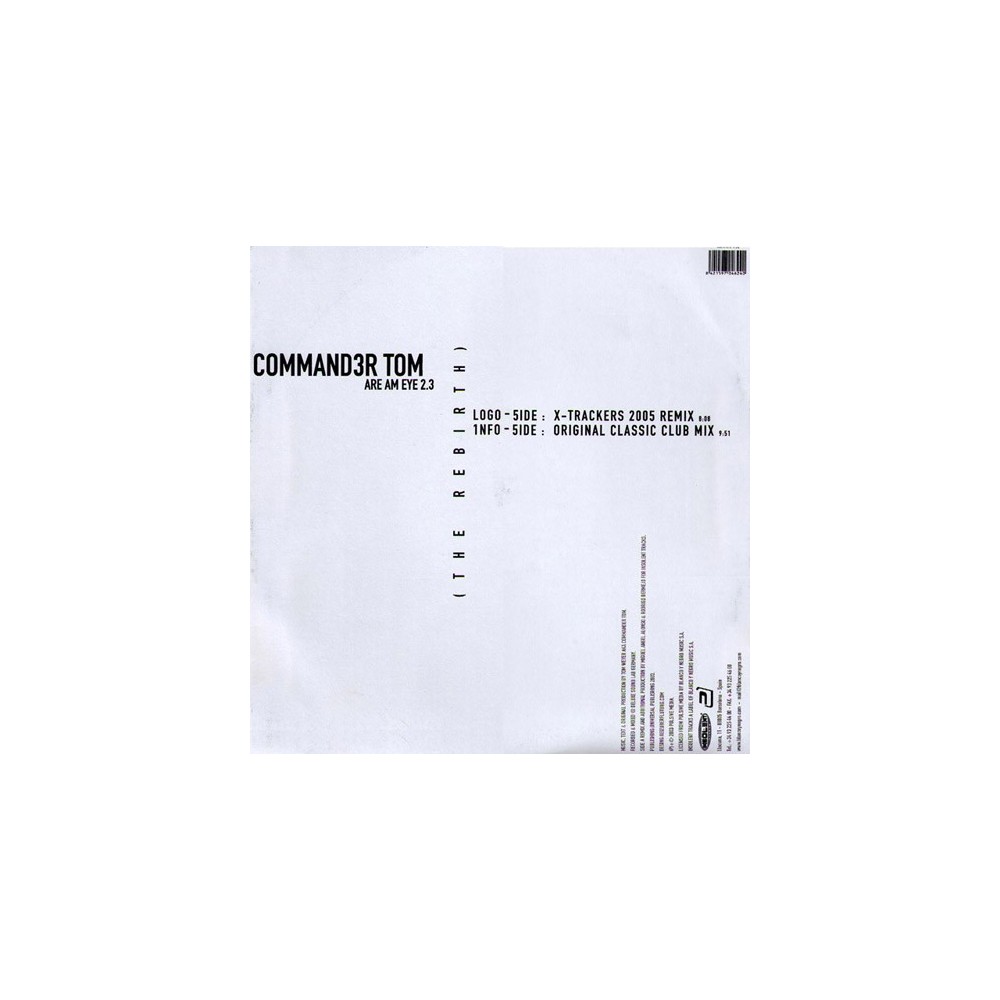 Commander Tom - Are Am Eye 2.3 (2 MANO,REMIX TECHNO + ORIGINAL¡¡)