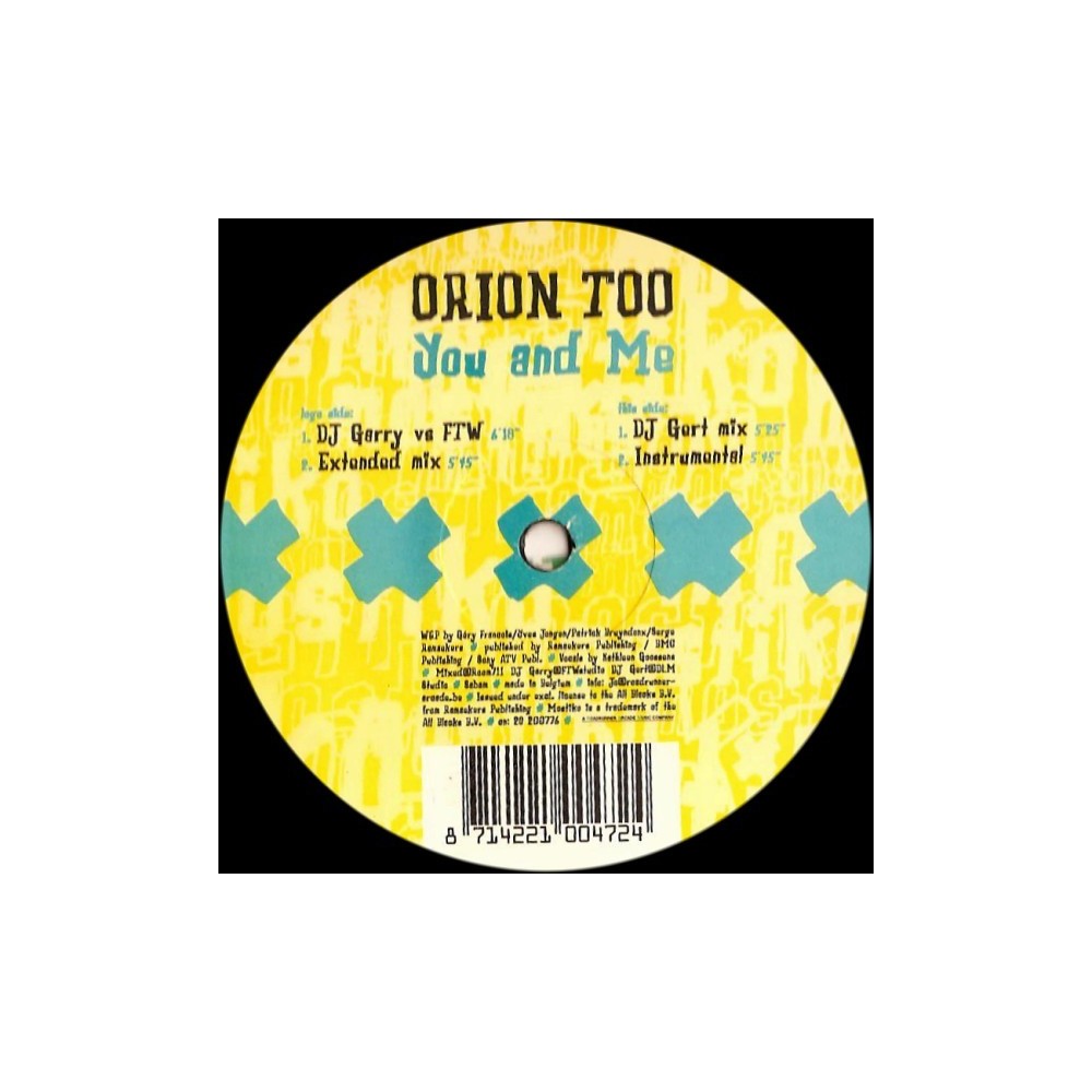 Orion Too - You & Me(COPIA IMPORTACIÓN SELLO MOSTIKO)
