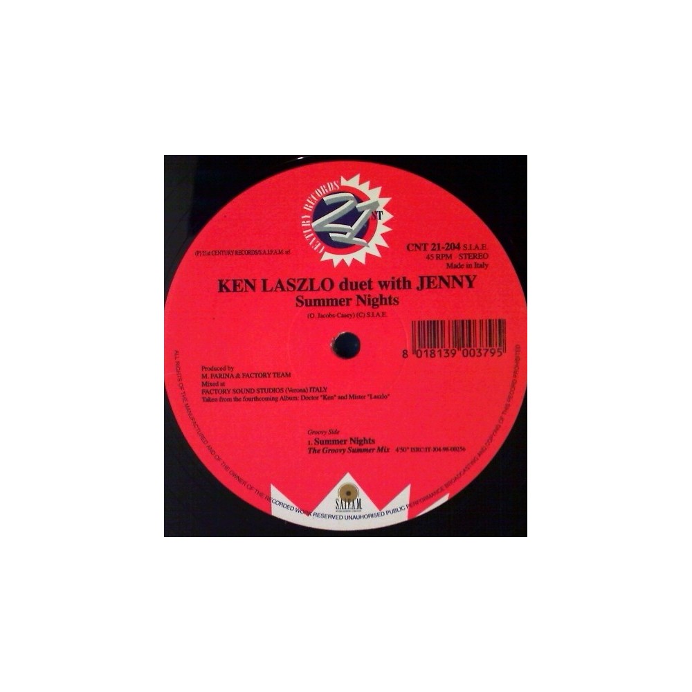 Ken Laszlo Duet With Jenny – Summer Nights (2 MANO,SAIFAM¡)