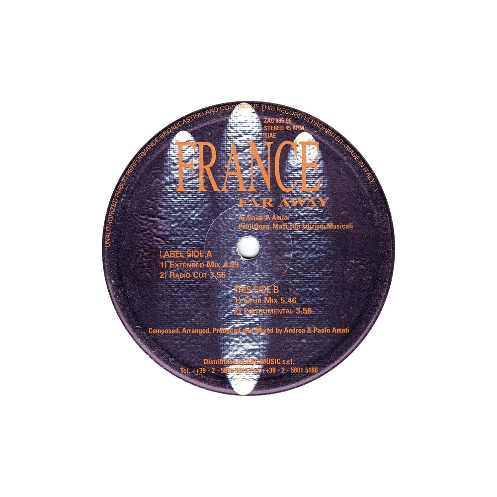 France – Far Away (2 MANO,JOYA SELLO ZAC RECORDS¡¡)