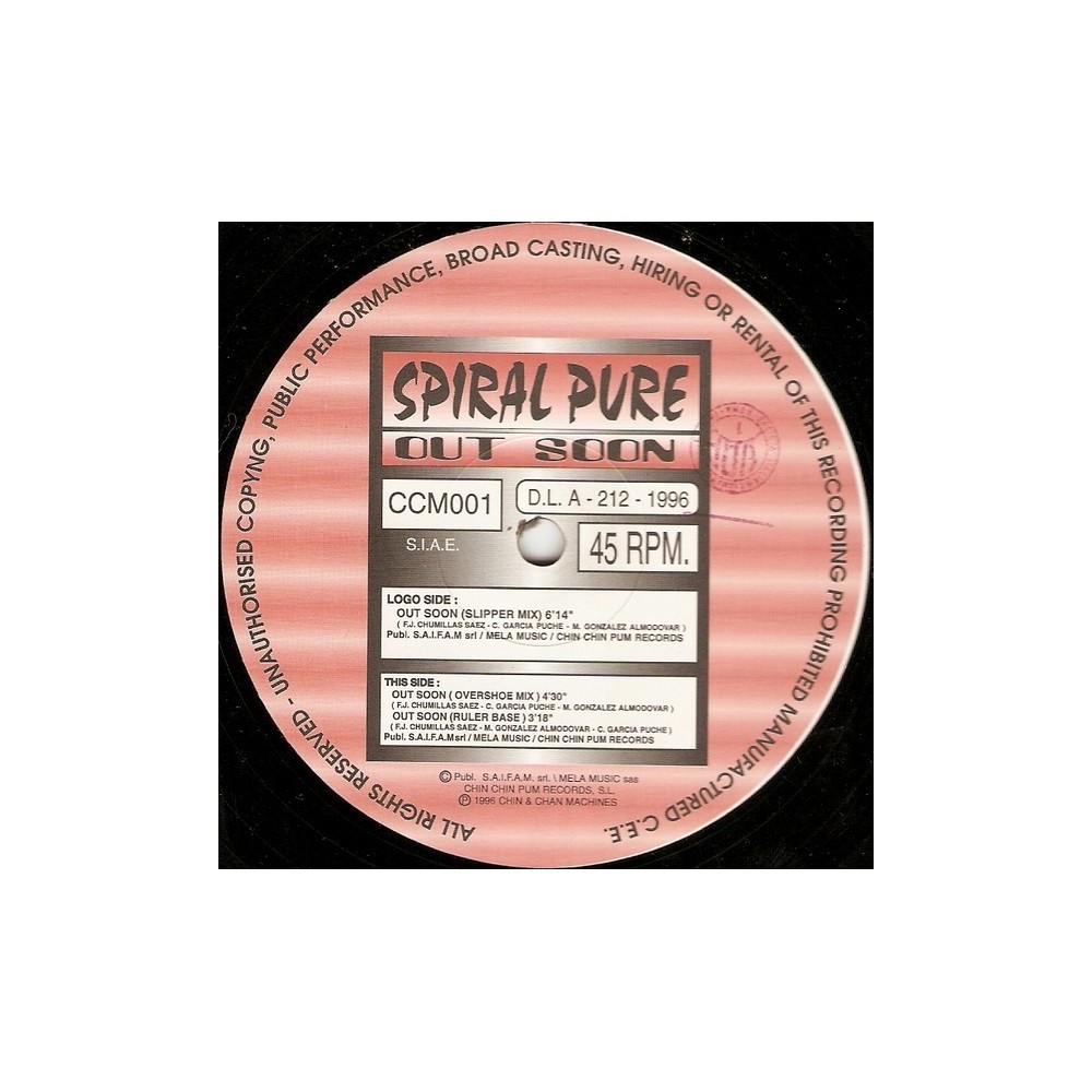 Spiral Pure – Vol. 1 - Out Soon (2 MANO,TEMAZO DEL 98 BY CHUMI DJ¡¡)
