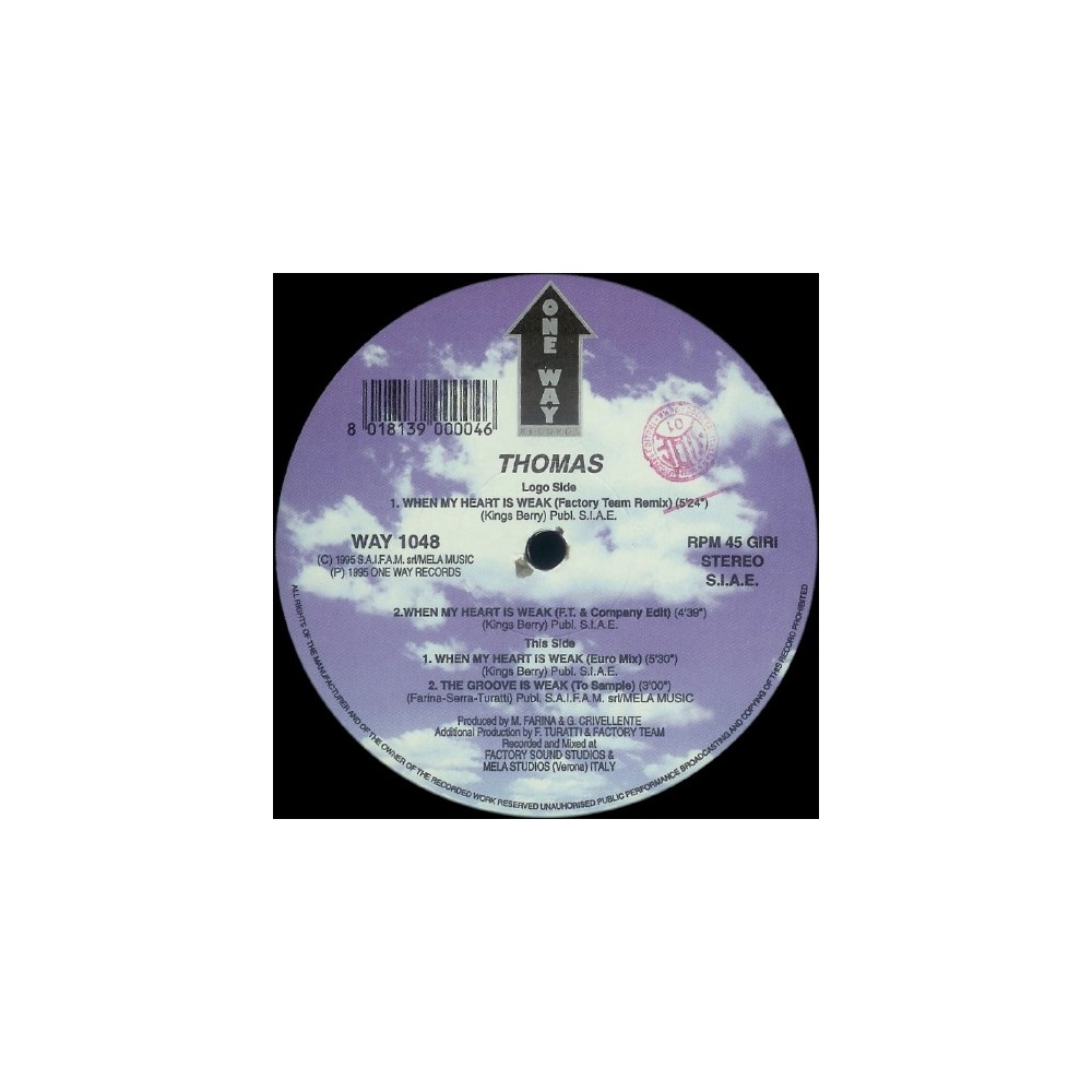 Thomas  – When My Heart Is Weak (2 MANO,ONE WAY RECORDS)