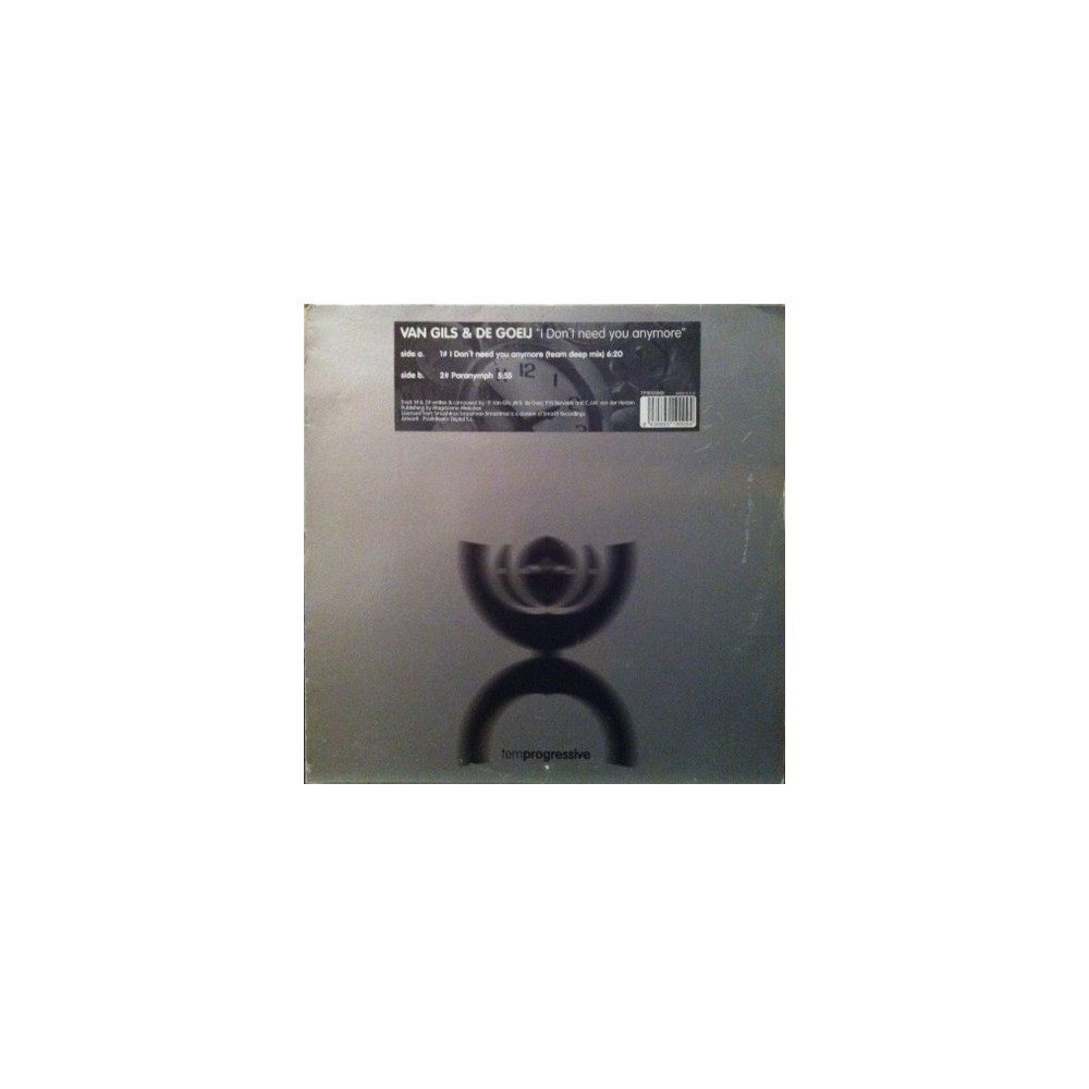 Van Gils  & Benno De Goeij – I Don't Need You Anymore (2 MANO,TEMPO MUSIC¡¡)