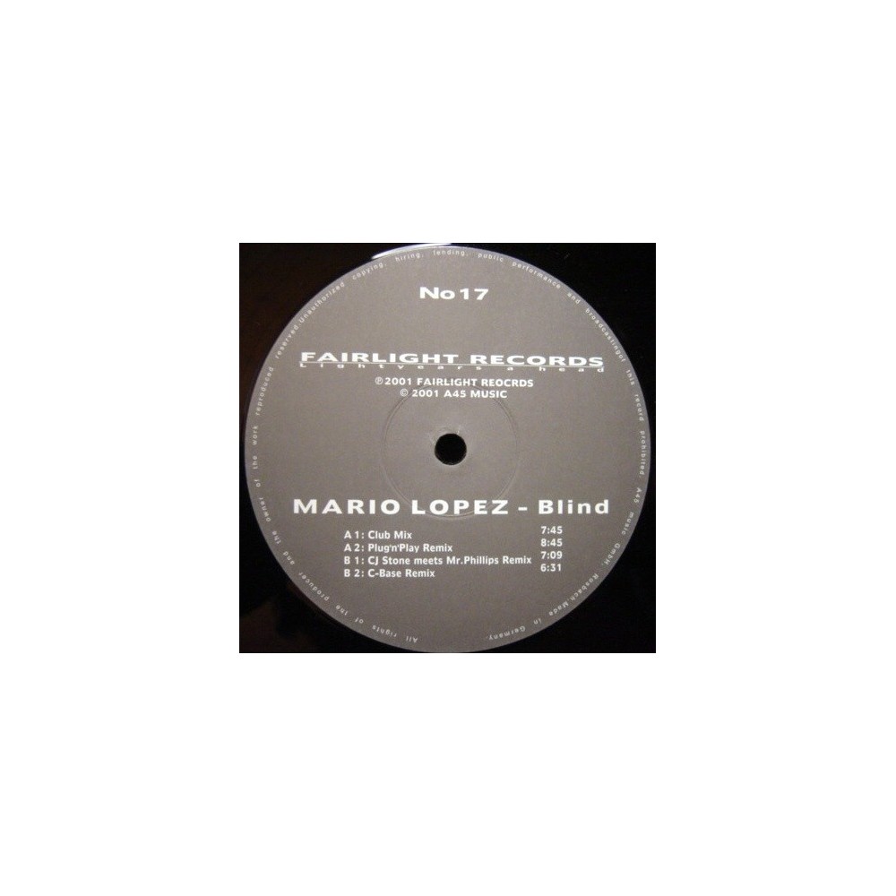 Mario Lopez – Blind (2 MANO,CANTADITO IMPORT AÑO 2001)