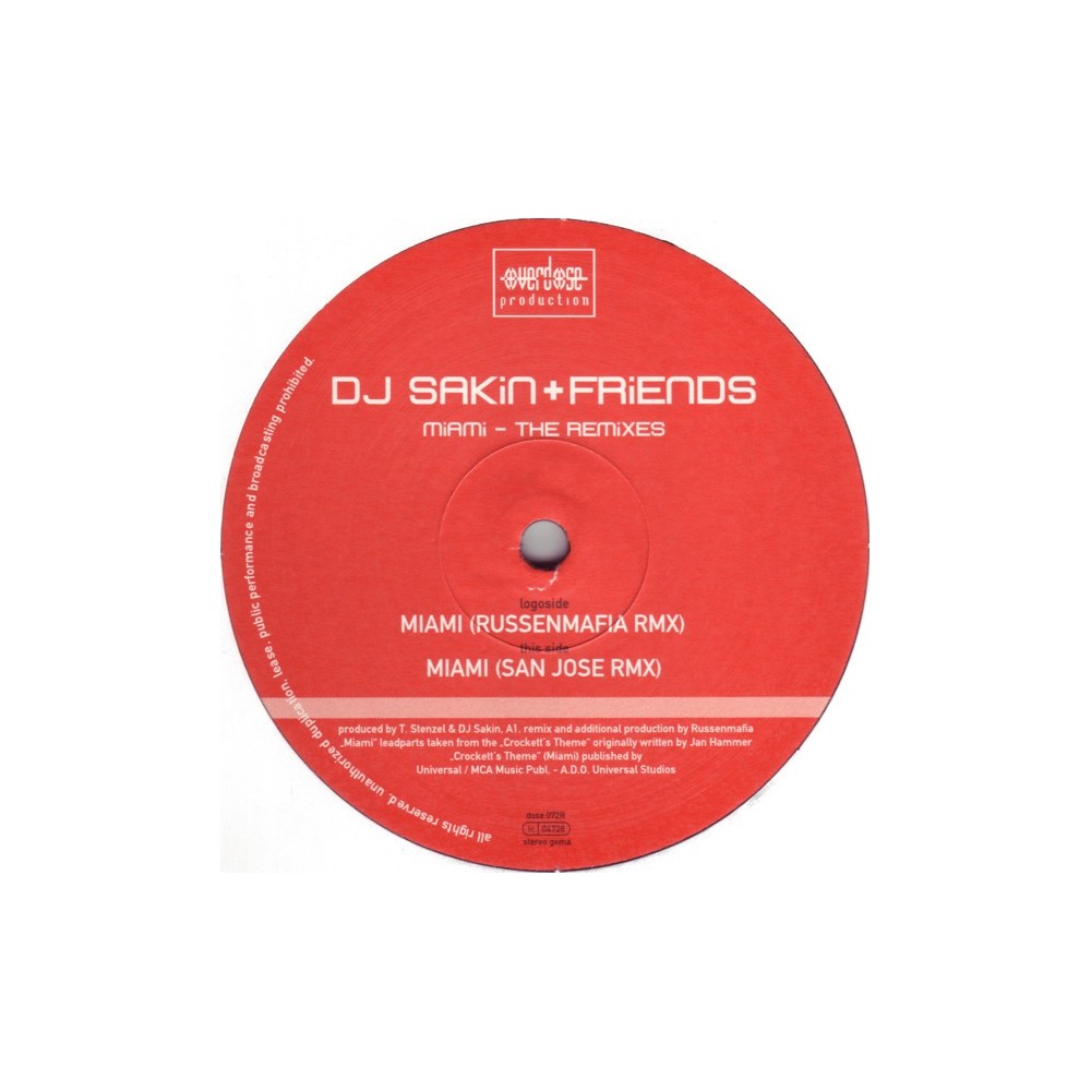 DJ Sakin + Friends – Miami - The Remixes (TEMAZO ROCKOLA,MAÑANITAS¡¡ COPIA IMPORT¡¡)