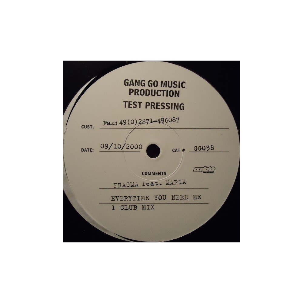 Fragma Feat. Maria Rubia -Everytime You Need Me (MUYYY BUENO¡¡)