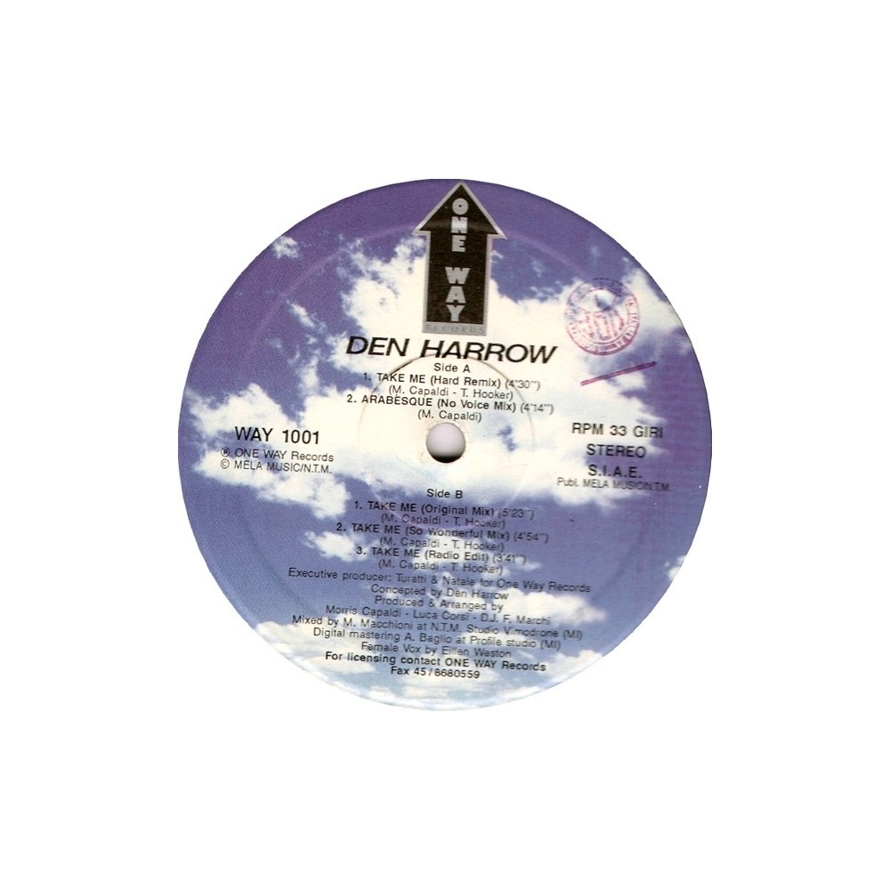 Den Harrow – Take Me (2 MANO,ONE WAY)