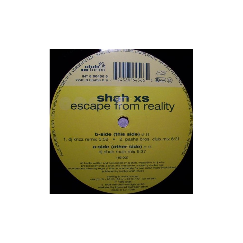Shah XS – Escape From Reality (MELODIA DEL 98¡)
