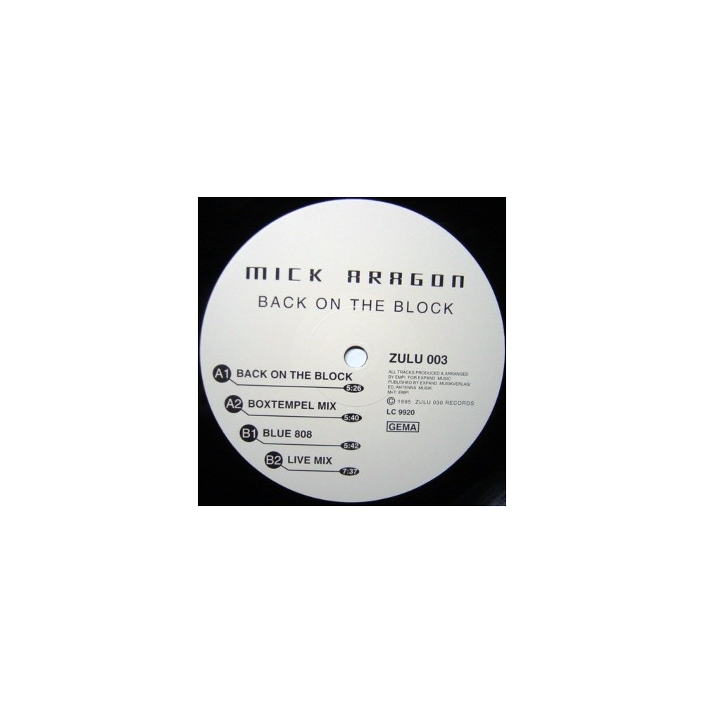 Mick Aragon – Back On The Block (2 MANO,BASE DEL 95¡)