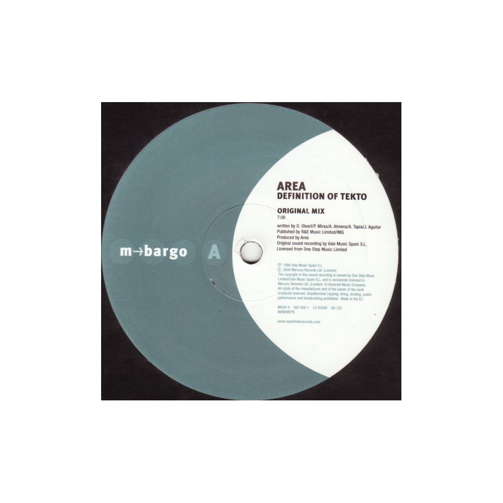 Area – Definition Of Tekto (2 MANO,SONIDO COLISEUM¡)