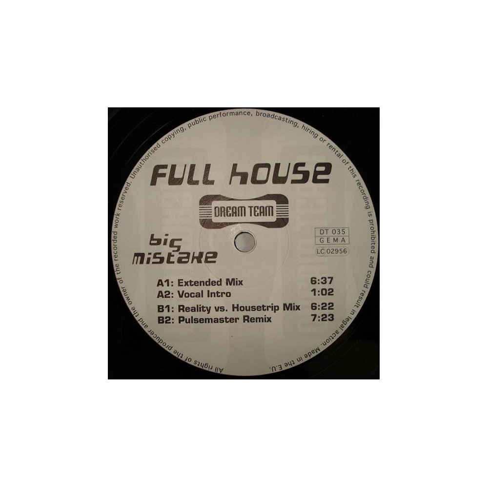 Full House – Big Mistake (2 MANO,MELODIA DEL 99¡¡)