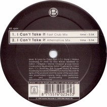 Gardeweg – I Can't Take It N (2 MANO,BASE PRIMERA HORA)