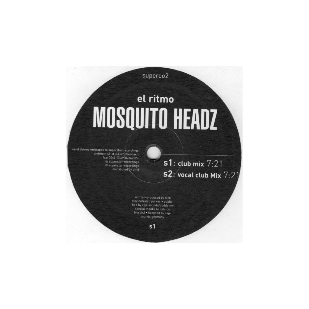 Mosquito Headz – El Ritmo (2 MAO,EDICIÓN ALEMANA DEL 98)