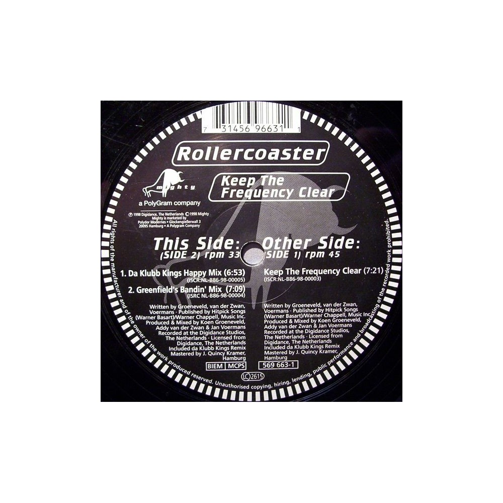 Rollercoaster – Keep The Frequency Clear (2 MANO,BASE DEL 98¡¡)