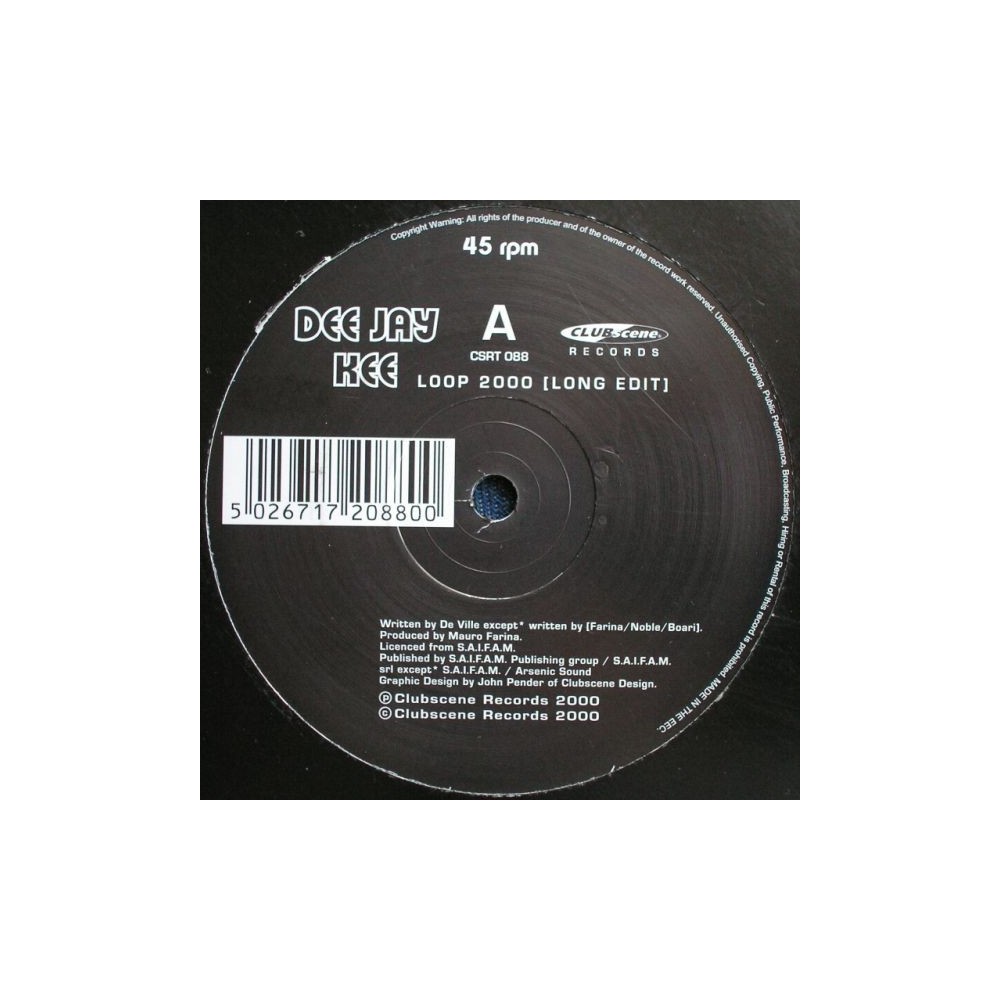 Dee Jay Kee – Loop 2000 (2 MANO,MELODIA DEL 98,SE SALE¡)