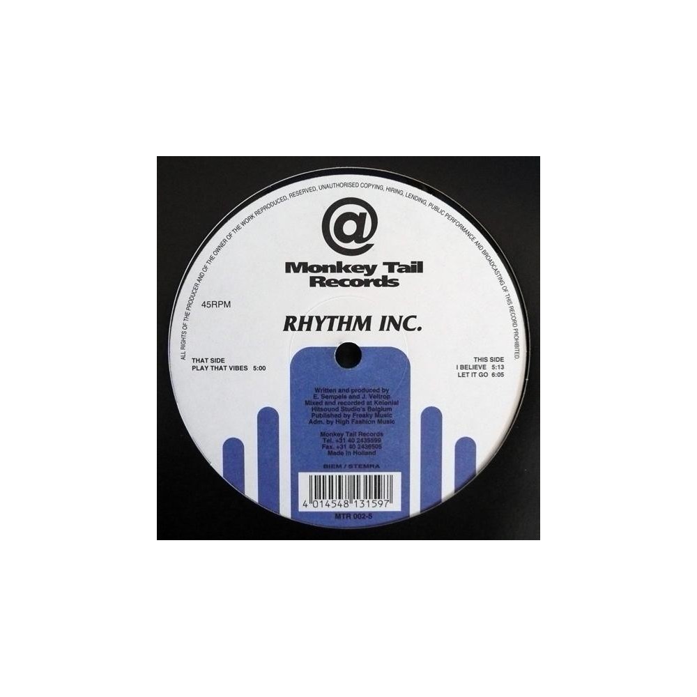 Rhythm Inc.  – Play That Vibes (2 MANO,BASUCO DEL 98¡¡)