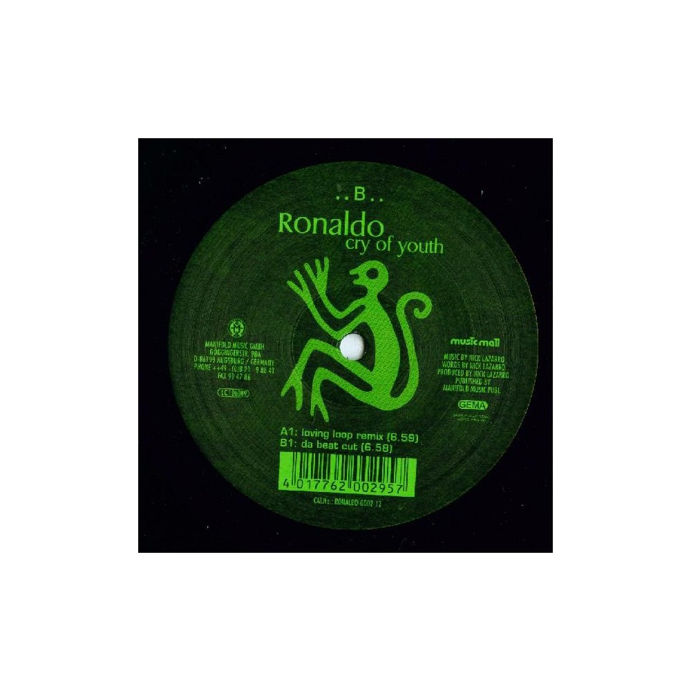 Ronaldo – Cry Of Youth (2 MANO,TRANCE AÑO 99)