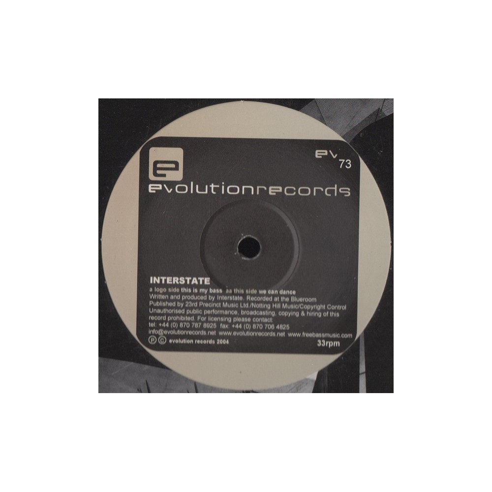 Interstate  – This Is My Bass / We Can Dance (2 MANO,EVOLUTION RECORDS¡¡)