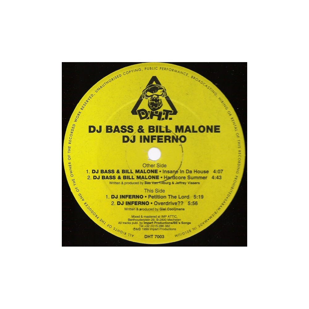 DJ Bass & Bill Malone / DJ Inferno – Insane In Da House (2 MANO,TEMAZO CHOCOLATERO¡¡)