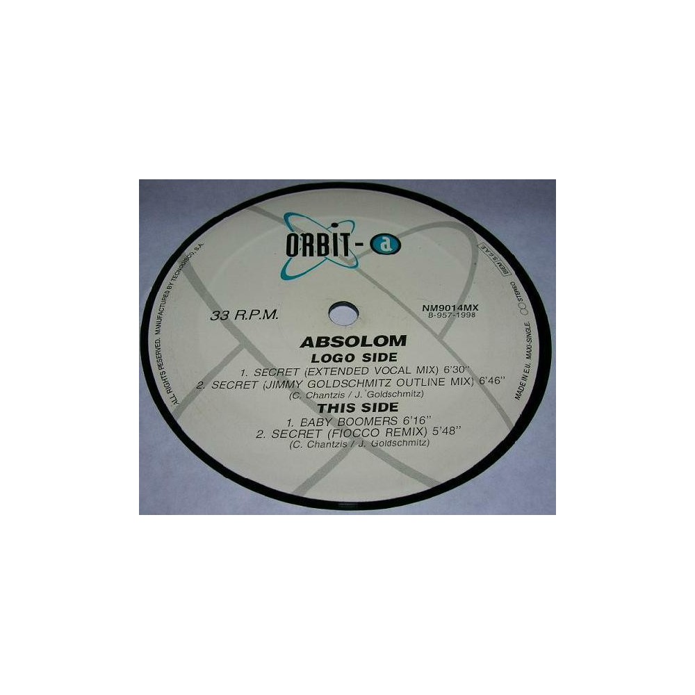 Absolom - Secret(2 MANO,PELOTAZO COLISEUM¡¡ SELLO ORBIT¡¡)