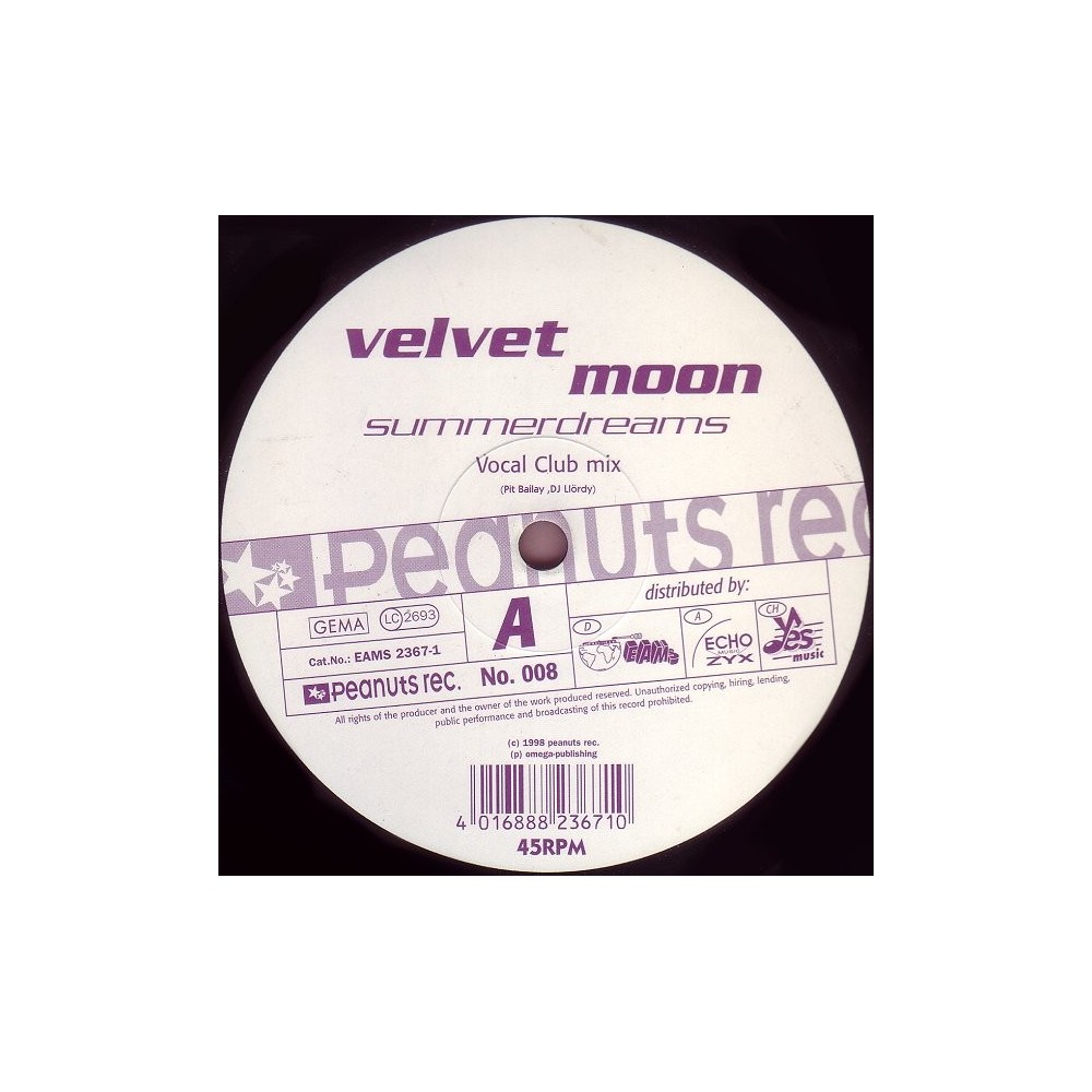 Velvet Moon – Summerdreams (2 MANO,COMO NUEVO¡)