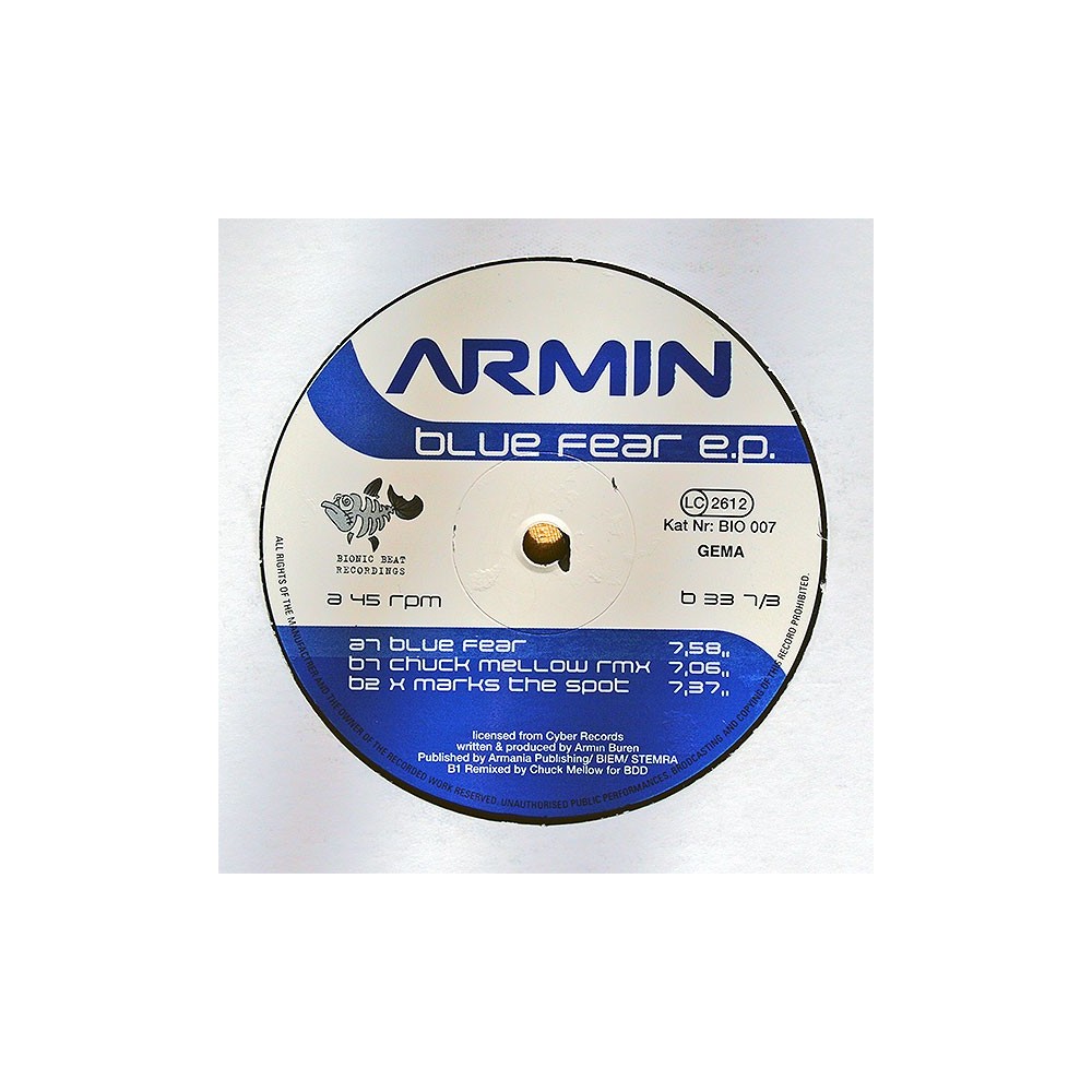 Armin – Blue Fear EP (2 MANO,MELODIAS)