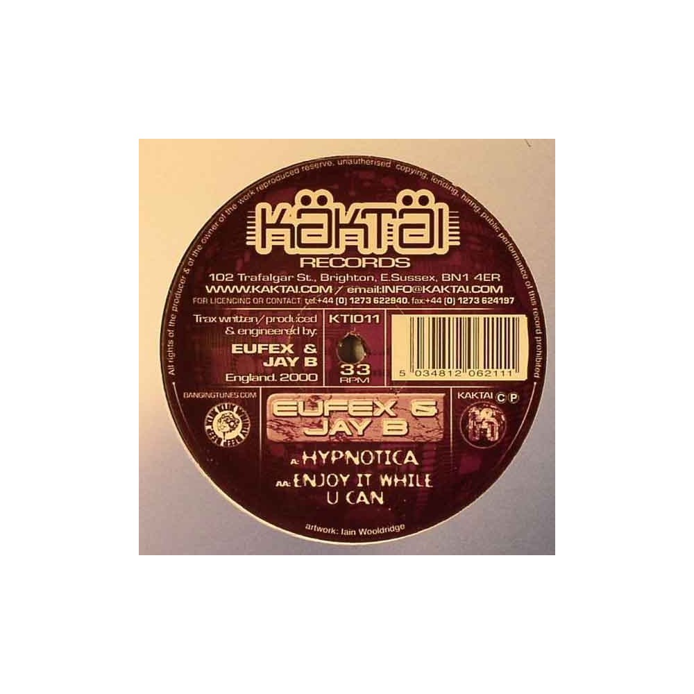 Eufex & Jay B – Hypnotica / Enjoy It While U Can (HARDHOUSE,NUEVO)