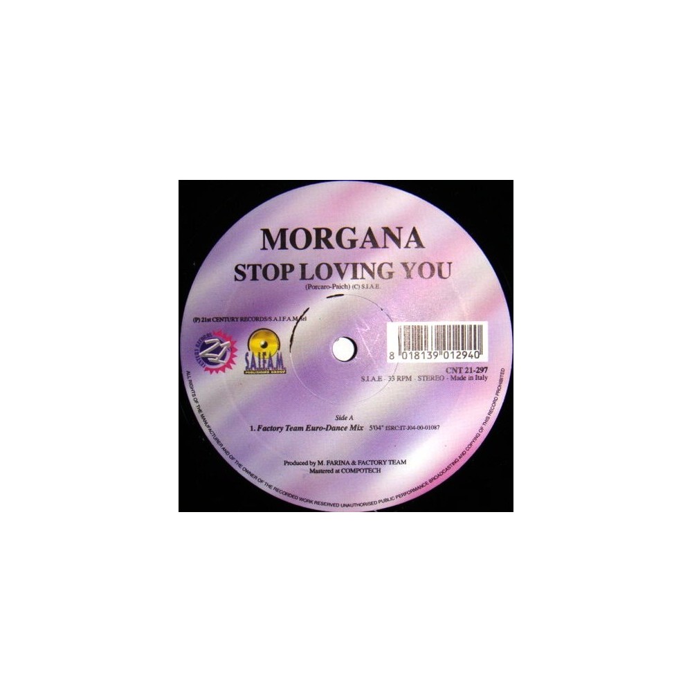 Morgana - Stop Loving You (2 MANO,COMO NUEVO)
