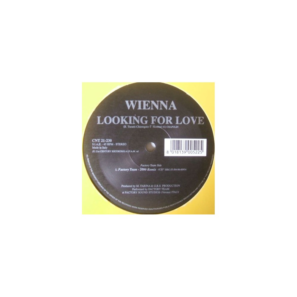 Wienna – Looking For Love (2 MANO,COMO NUEVO)