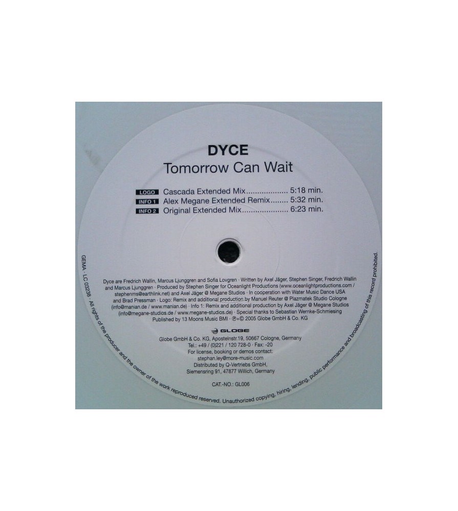 Dyce - Tomorrow Can Wait (TEMAZO LIMITE/KKO)