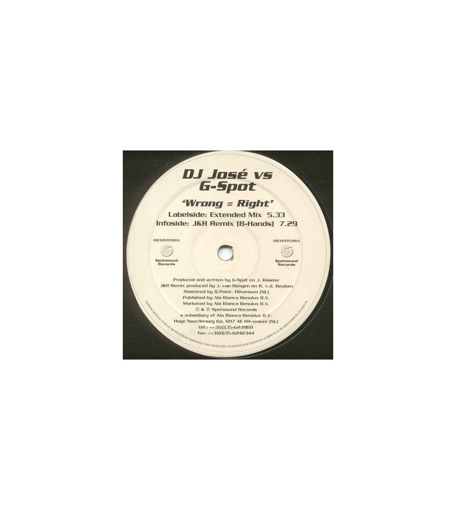 DJ Jose vs. G-Spott - Wrong  Right
