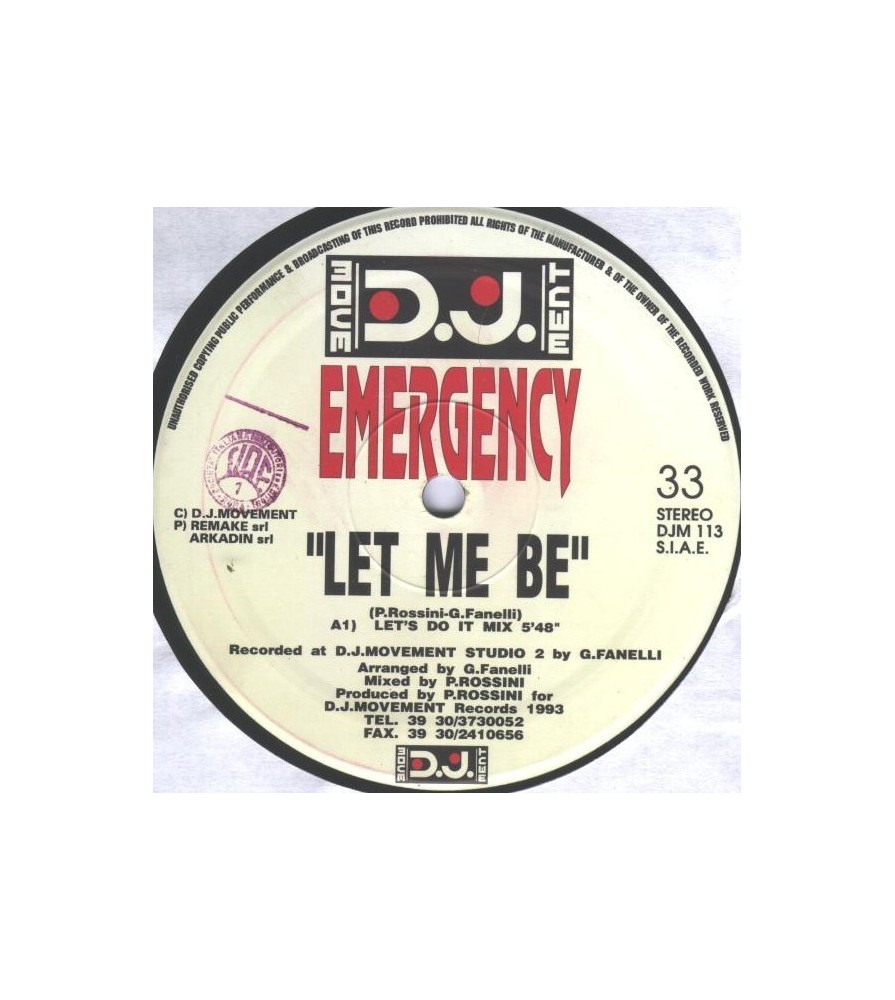 Emergency – Let Me Be 