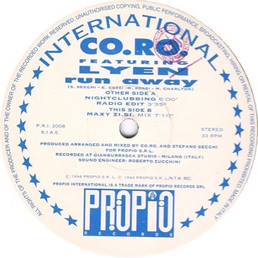 Co.Ro. - Run Away(Promo Original¡¡¡ Buscadisimo¡¡)