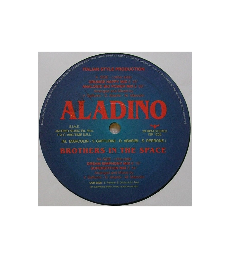 Aladino ‎– Brothers In The Space 