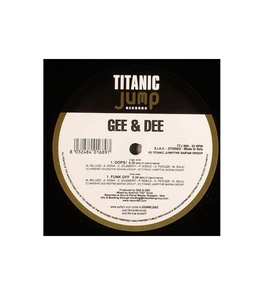 Gee & Dee ‎– Oops! / Funk Off 