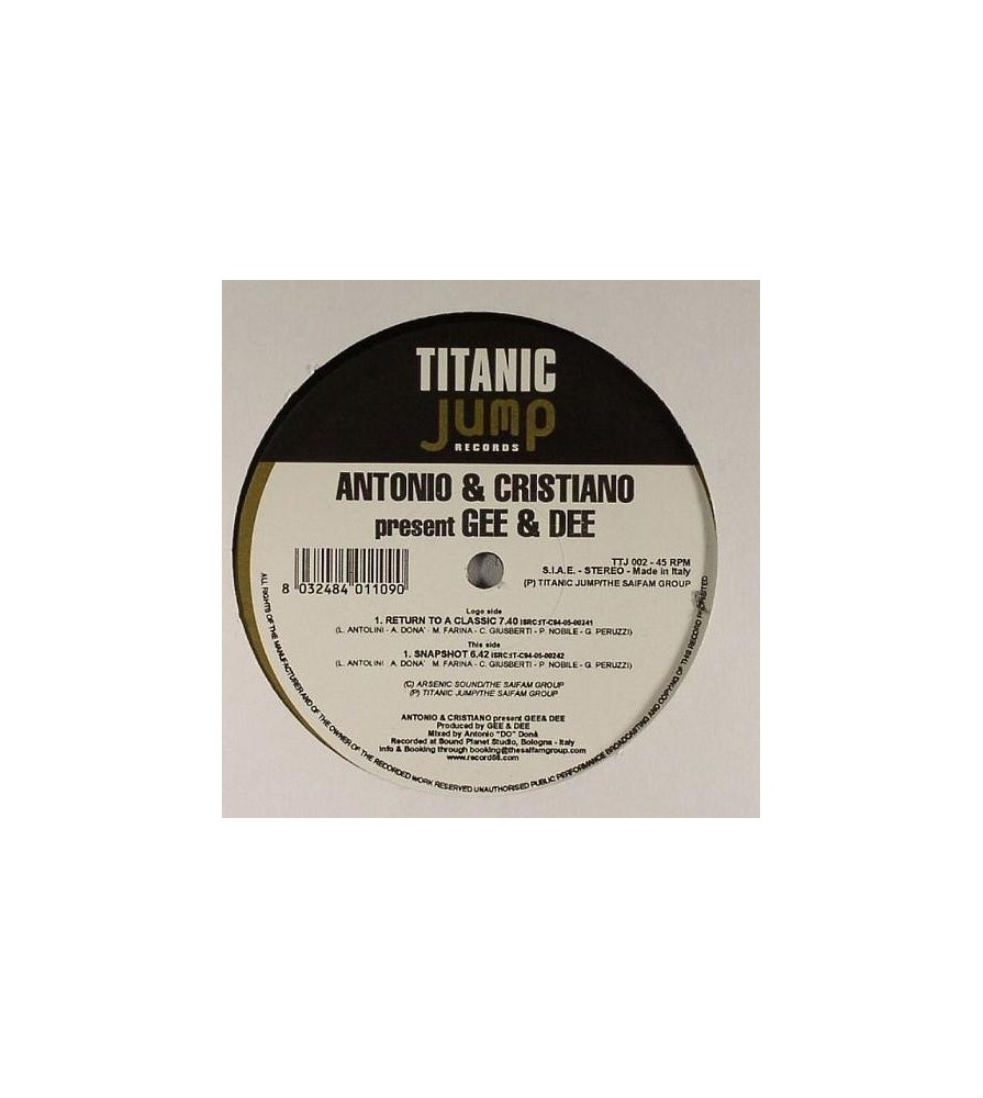 Antonio & Cristiano Present Gee & Dee ‎– Return To A Classic 