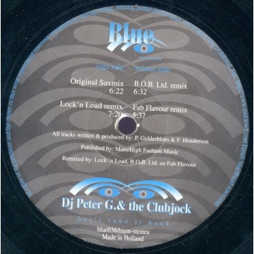 DJ Peter G. & The Clubjock ‎– Let's Take It Back