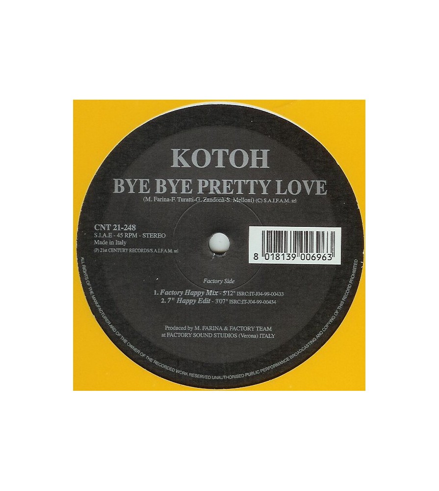 Kotoh ‎– Bye Bye Pretty Love 
