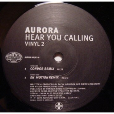 Aurora ‎– Hear You Calling (Condor mix)