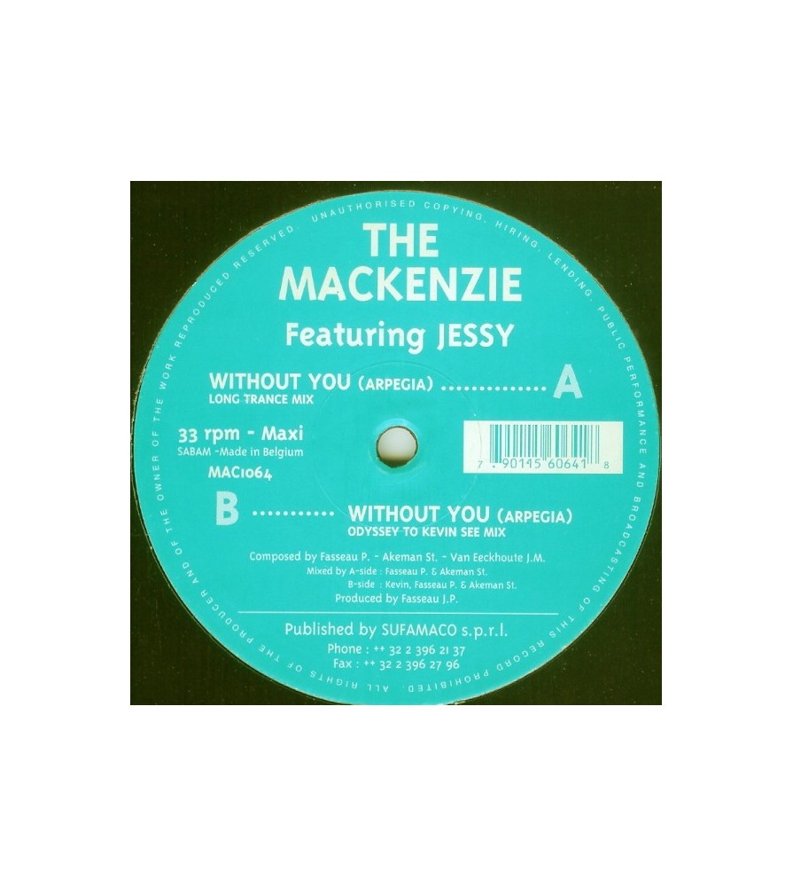 The Mackenzie Featuring Jessy ‎– Without You (Arpegia) (JOYA¡)